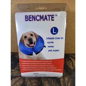 Bencmate Blue Protective Inflatable Dog E-Collar- Size L- NIP